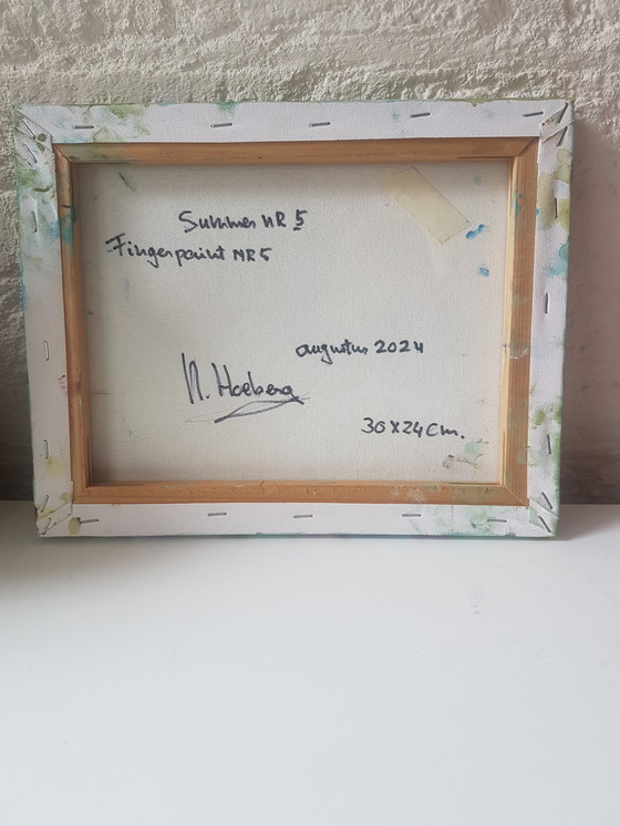 Image 1 of Acrilico dipinto a dita, fiori