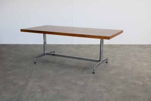 Vintage Dining Table | Conference Table | Desk | 1960s – eettafels, Wood, Chrome