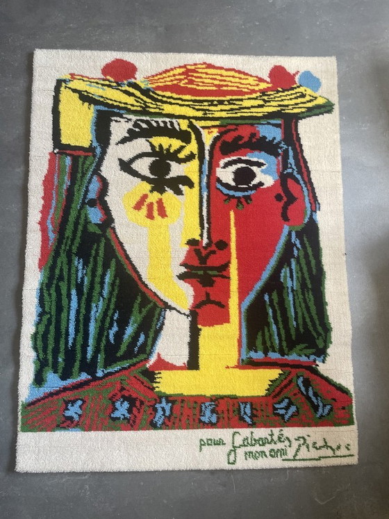Image 1 of Picasso: Portrait De Femme Au Chapeau À Pompon Et Au Corsage Imprimé