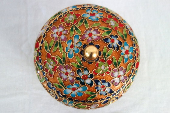 Image 1 of Cloisonné emaille gemberpot, China, jaren 60