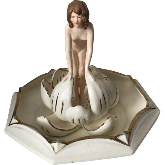 Image 1 of Vintage Naked Woman Bowl in the Lily by Royal Dux