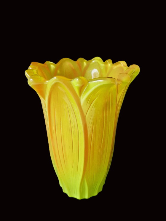 Image 1 of Walther Glass - Large Vase In The Shape Of A Flower