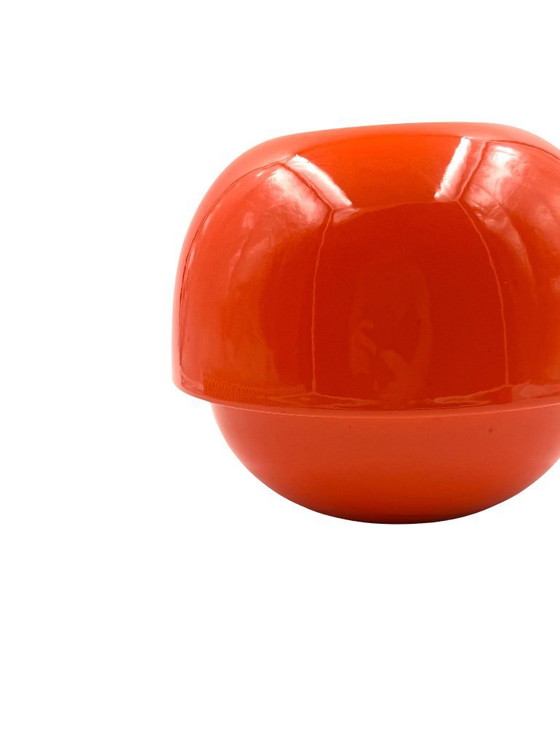 Image 1 of Vase en céramique orange de l'ère spatiale, Sicart Italie vers 1970