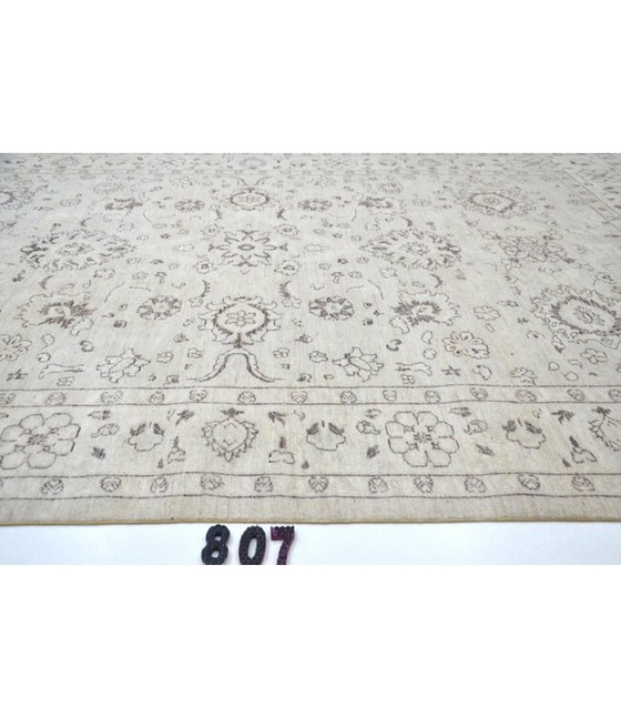Tappeto Ziegler Beige, 287x199 cm, Tappeto in Lana Annodato a Mano con Motivo Floreale Classico, Tappeti (foto 4 di 5)