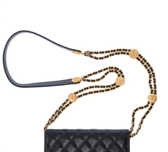 Image 1 of Sac CHANEL Wallet on Chain en Cuir Noir - 103397