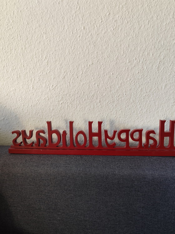 Image 1 of Großer Holzschriftzug rot 53 cm dekorativ USA Deko zum Aufstellen