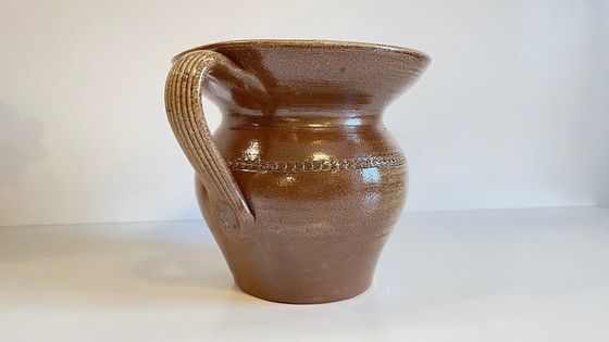 Image 1 of Vintage Glazed Stoneware Pitcher/Vase