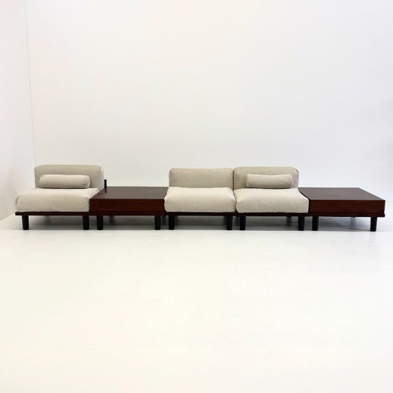 Image 1 of Italian modular sofa with coffee table set in Japandi Style