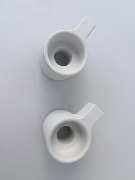 Set aus 2 Ikea Ypperlig Hay Design Kerzenhalter Weiß – Aluminium (photo 6 of 7)