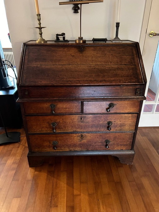 English oak antique secretary in perfect condition