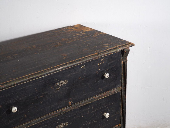 Antique chest of drawers with dark patina (c.1920) #58 (photo 11 of 40)