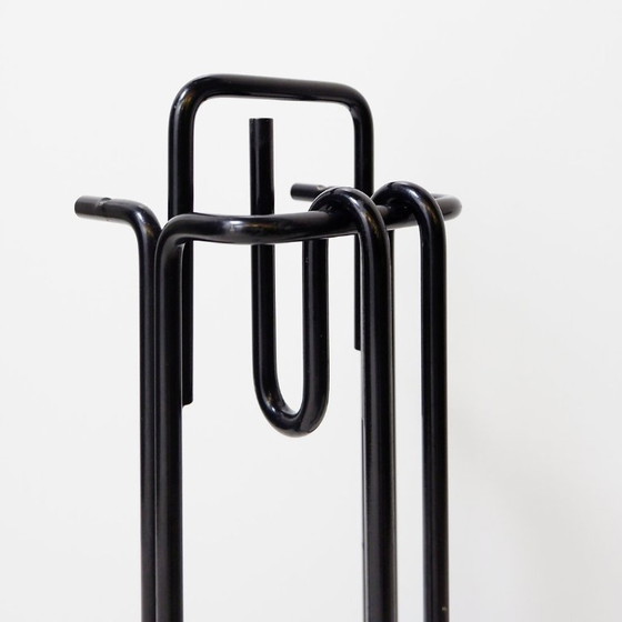 Image 1 of Minimalist Black Metal fire ensemble "Mace-Line" by Ann Maes - 1970s