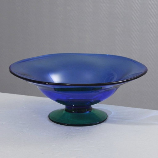 Erika Lagerbielke pour Orrefors grande coupe à fruits "Louise" Suède XXème