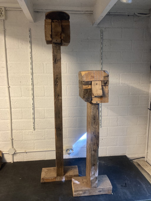 2 Totems uit de serie De Hoedemaker van Piet Hein Eek