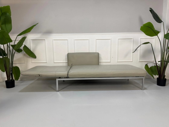 Image 1 of Brühl Roro Petit Canapé Design En Cuir Grau Chaiselounge Schlafsofa