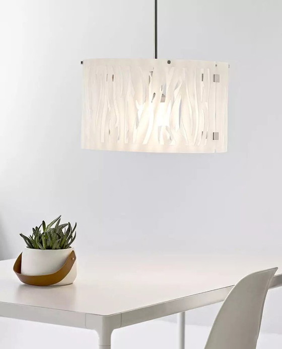Herstal - Ceiling Lamp - Grass Pendant White – Pendant lamps, Plastic, Textile (photo 2 of 9)