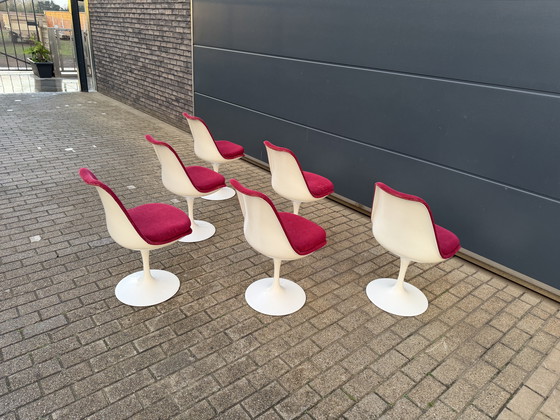 Image 1 of 6x original vintage Knoll Tulip dining chairs by Eero Saarinen