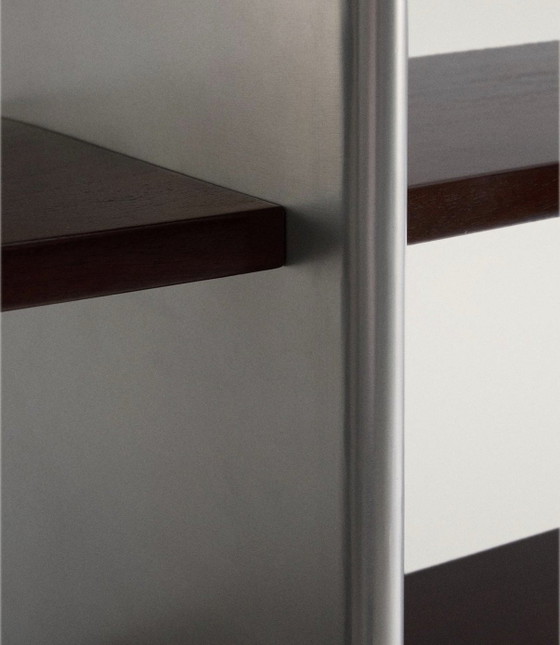 New ZARA HOME Wall cabinet in stainless steel and wood, rvs, Brown (photo 3 of 5)