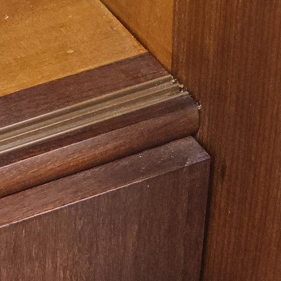 Image 1 of Vintage wall cupboard sideboard with glass doors