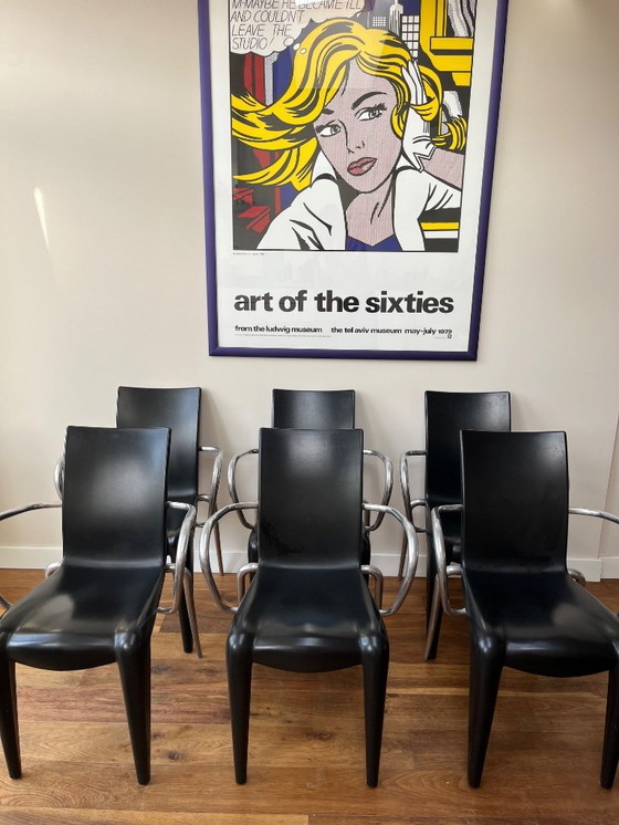 Image 1 of 6 x Vitra Louis20 stoelen door Philippe Starck, zwart
