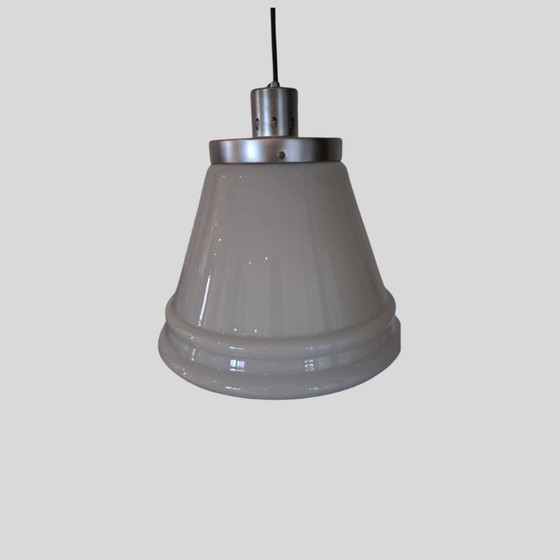 Image 1 of Vintage pendant lamp with opaline glass