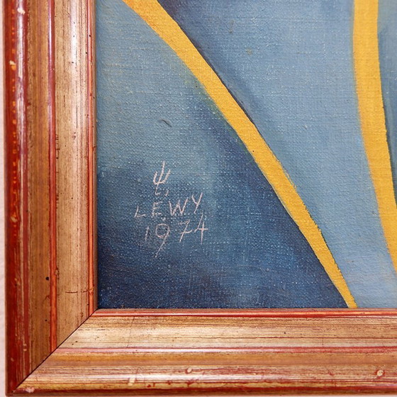 Image 1 of Walter Lewy 1905-1995 Scena surrealista - firmata e datata 1974.