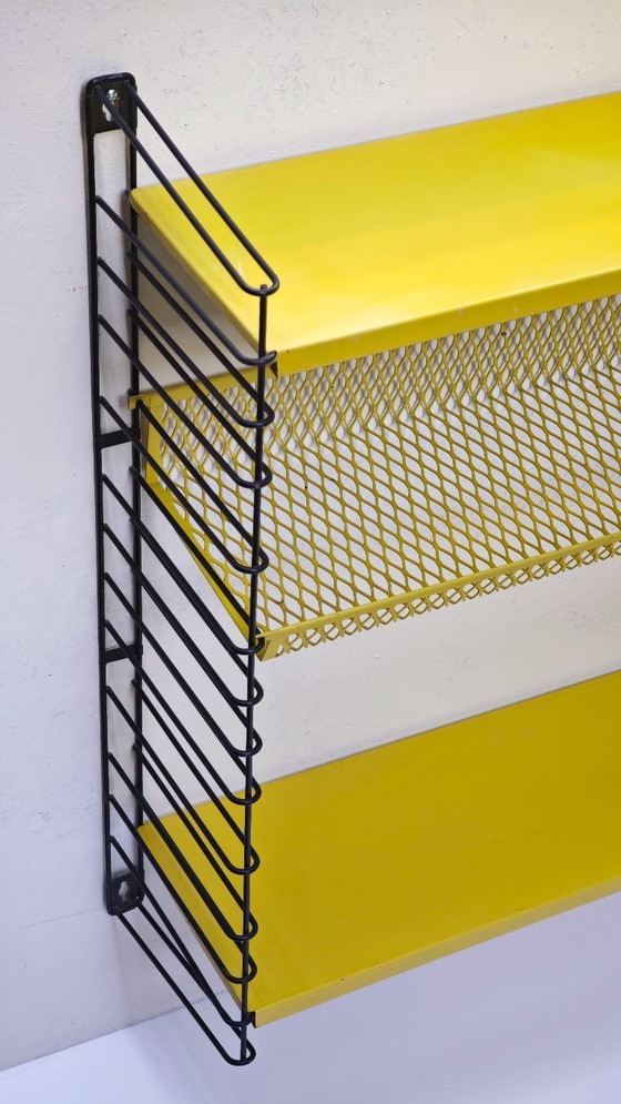 Image 1 of Tomade wall rack, rare yellow, original condition, two parts, vintage design