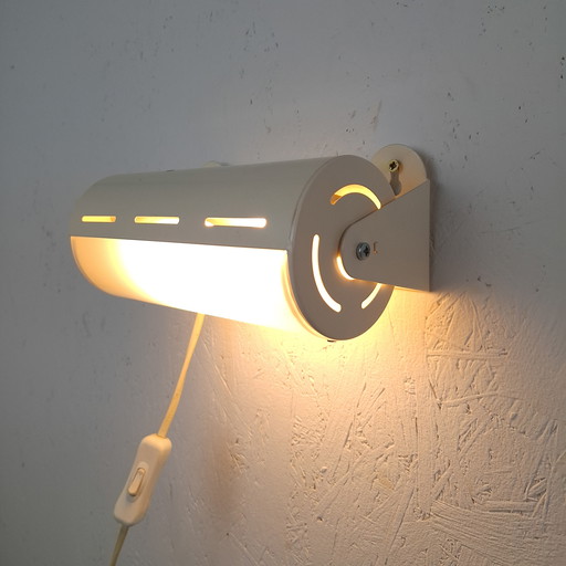 Vintage Wandleuchte Ikea Smyg Nachttischlampe Metall/Kunststoff weiß Maria Vinka