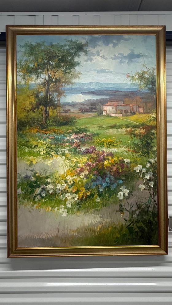 Image 1 of Oil on canvas (A.Raffandre 1995) like new 1.35cm x 65cm