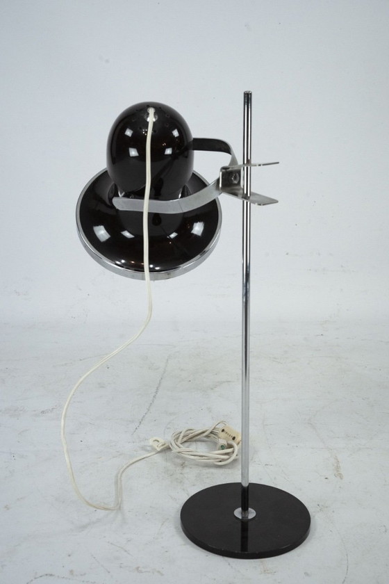 Vintage Italian Mid-Century Modern Adjustable Desk Lamp, 1960s, Table lamps, Chrome, Silver (photo 5 of 12)