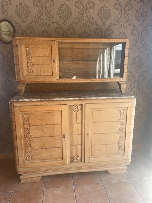 Credenza, specchio, vetrina, tavolo e 6 sedie – dressoirs, Wood