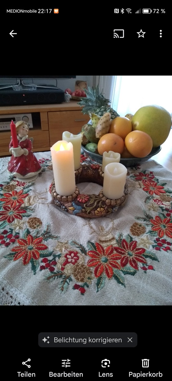 Image 1 of Thun Vintage Couronne de l'Avent rareté