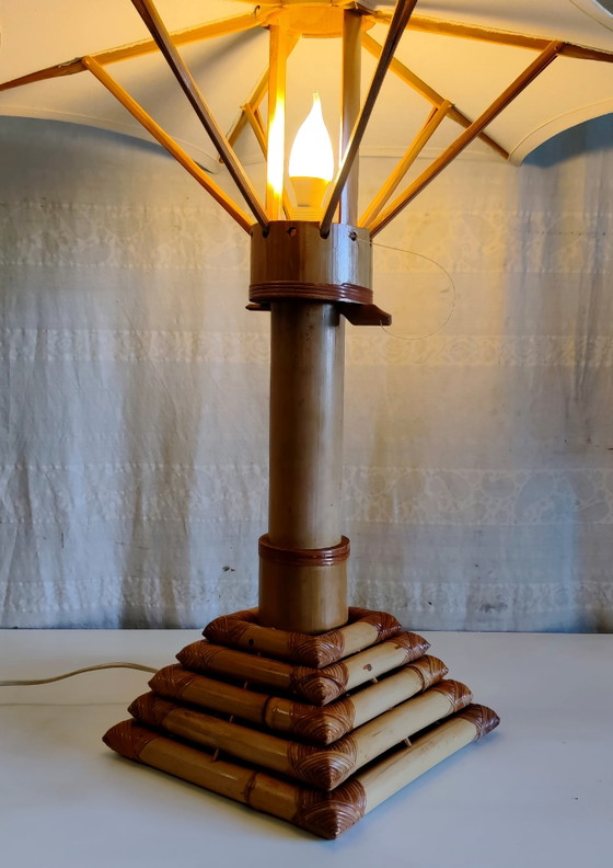 Jaren 70 design bamboe Tafellamp – Tafellampen, Bamboo (photo 6 of 10)