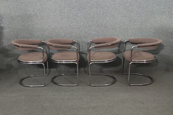 Image 1 of 4 CHAIRS MID - CENTURY MODERN DESIGN KITCHEN CHAIR CHAIR DANISH 60s VINTAGE RETRO 60s ARMCHAIR
