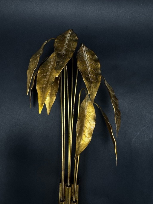 Paar Maison Charles "Lauriers" wandlampen, circa 1960