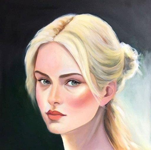 David KANDELAKI - Natasha - Artist's Painting – schilderijen tekeningen, Canvas
