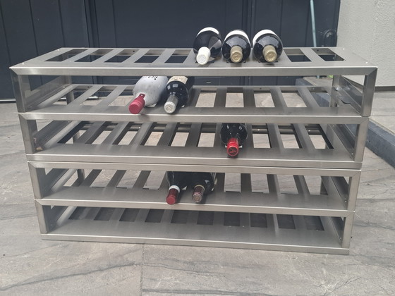 casier à vin industriel en acier inoxydable – Range-bouteilles, rvs (photo 3 of 5)