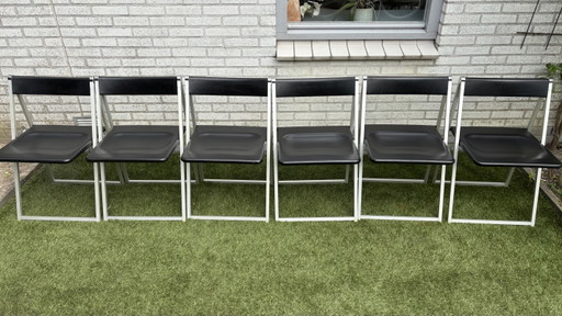 Set of 6 Interlübke Folding Chairs by Franz Hero & Karl Odermatt (Team Form AG), 1970s