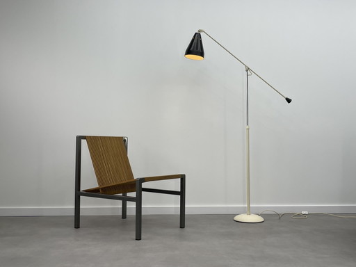 Lámpara de pie vintage Wim Rietveld modelo 6322 para Gispen