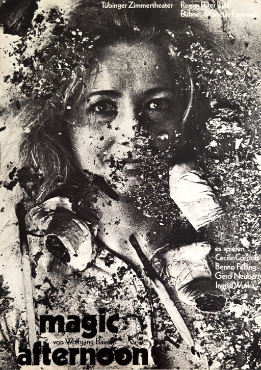 🎭 Magic Afternoon – c. 1969 – Original A1 Theater Poster by Frieder Grindler | Screen Print | 84 × 59 cm | West Germany