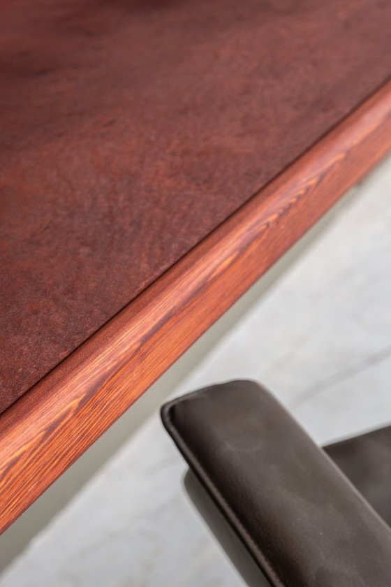 Image 1 of Schwebender Schreibtisch im Stil der 1960er Jahre in Mahoney-Ausführung