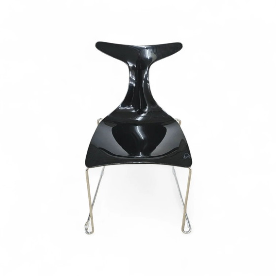 6 x Delfy chair by Gino Carollo for Ciacci Kreaty / Italy 1990s / 2 x red - 4 x black (photo 15 of 19)