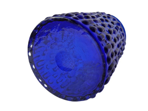 Image 1 of Eneryda Glasbruk - Kobaltblauwe vaas en schaal - 60s