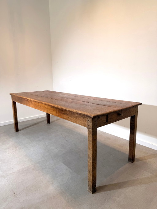Antique Solid Oak Farmhouse Dining Table – eettafels