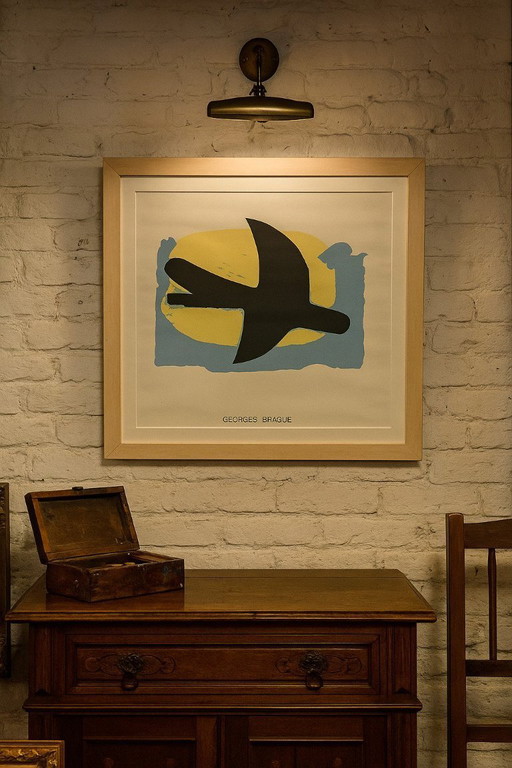 Georges Braque - Bird motif (serigraph reproduction, 1996) - Framed