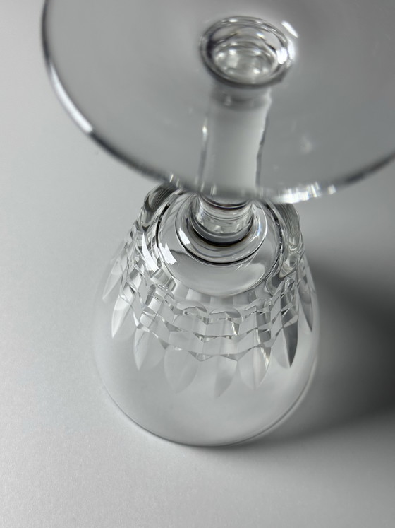 Image 1 of Set van 6 grote kristallen wijn- of waterglazen – Val Saint Lambert “Service Mery” – Art Deco