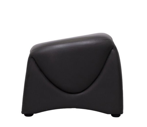 Leolux Ottoman of voetenbank met organische vorm, jaren 80 – hockers en poefs, Leather (photo 2 of 40)