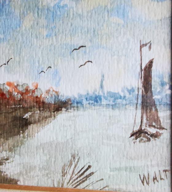 Image 1 of Landschaftsgemälde, kleines Format