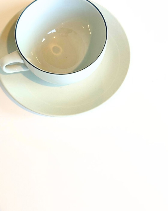 Image 1 of Royal Copenhagen Fajance Blue Line Set di 10 tazze da caffè