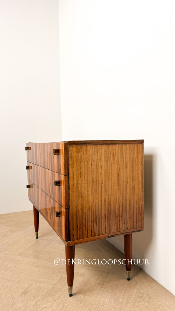 Cassettiera vintage di metà secolo, Cassettiere, Legno, Marrone (foto 4 di 7)